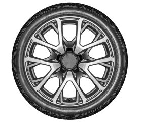 Car wheel. Unbranded car alloy wheel for isolated on a white background.